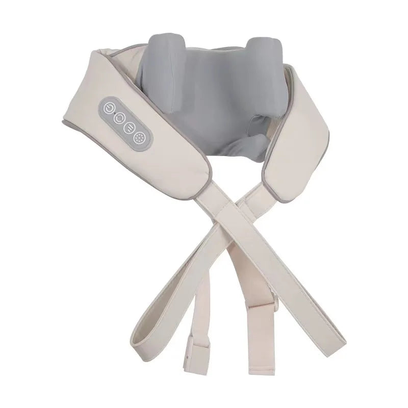Rechargeable Powerful 5D Shiatsu Back Neck Shoulder Massager Heated Kneading Neck And Shoulder Muscle Relaxing Massage Shawl